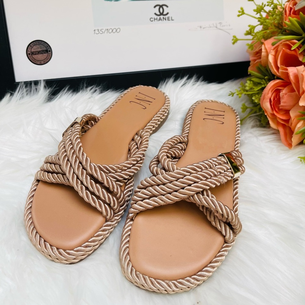 I.N.C Tan Maylee Rope Flat Sandals